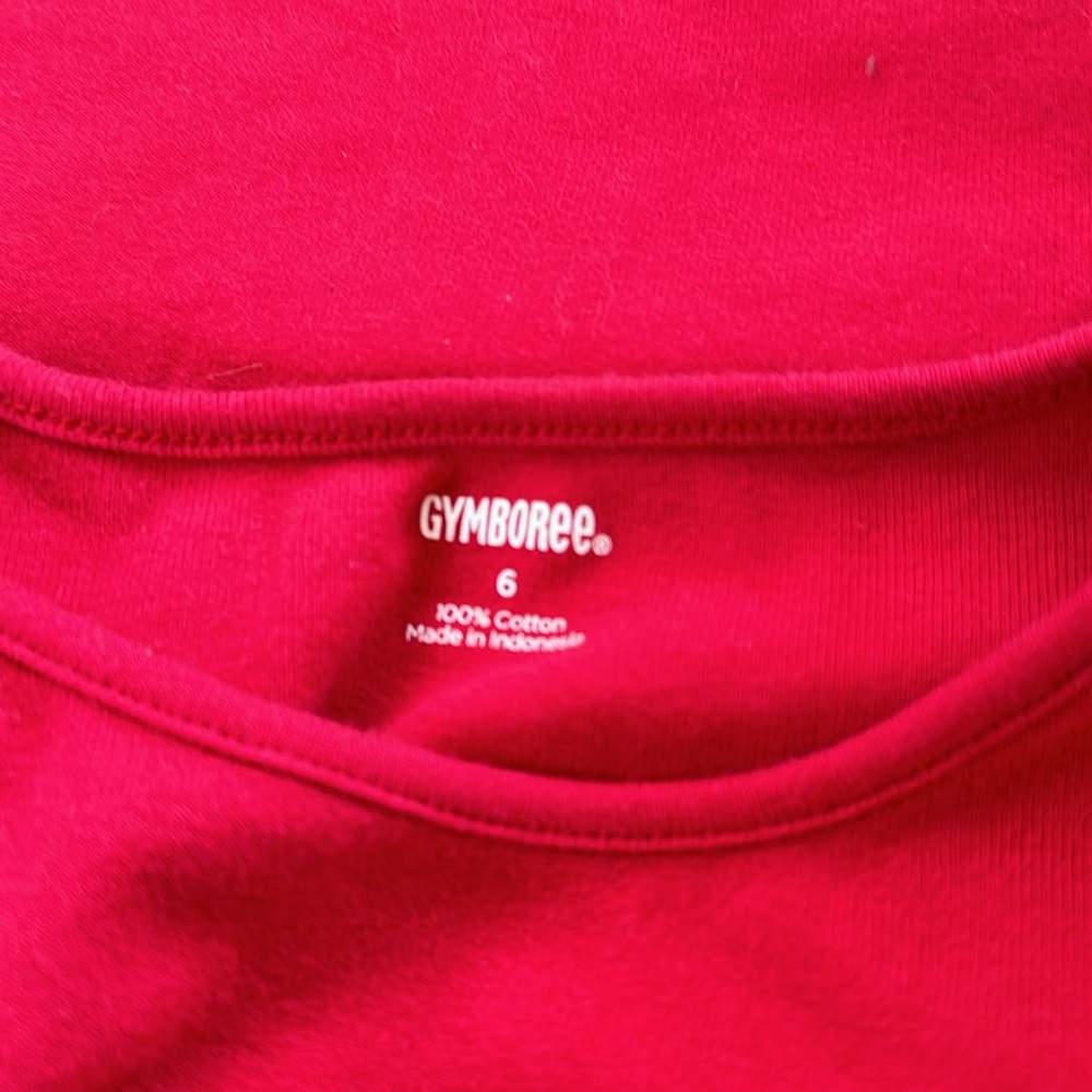 Gymboree Girls Red Dot Ruffle 100% Cotton Short Sleeve T-Shirt Size 6 - Picture 6 of 7